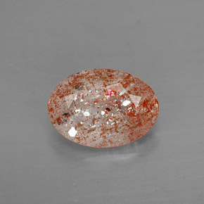 Pietra del sole naturale arancione da 1,58 ct, trasparente, trasparente/traslucido