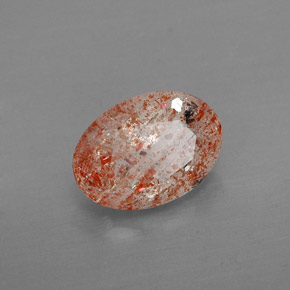 Pietra del sole naturale arancione da 1,58 ct, trasparente, trasparente/traslucido