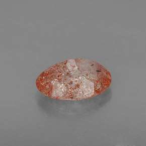 Pietra del sole naturale arancione da 1,58 ct, trasparente, trasparente/traslucido