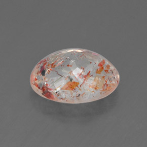 Pietra del sole naturale arancione da 1,06 ct, taglio ovale, trasparente