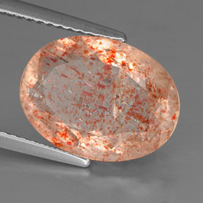 Pietra del sole naturale arancione da 4,81 ct, trasparente, trasparente/traslucido
