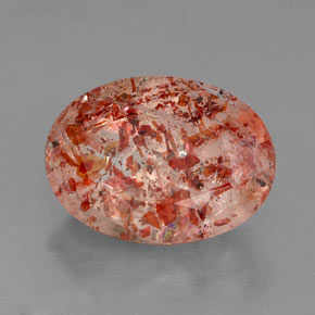 Pietra del sole naturale arancione da 2,10 ct, trasparente, trasparente/traslucido