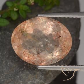 Pietra solare Arancione chiaro naturale da 5.58 ct, Ovale, Traslucido