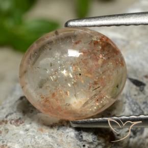 Pietra solare Arancio Medio naturale da 2.40 ct, Ovale, Trasparente
