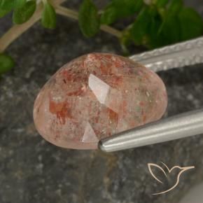 Pietra solare Arancio tigre chiaro naturale da 3.19 ct, Rotondo, Trasparente