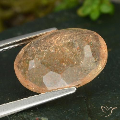 Pietra solare Arancione rossastra naturale da 4.99 ct, Ovale, Trasparente