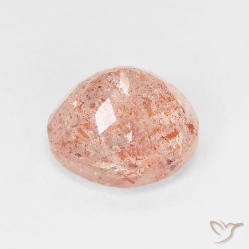 Pietra solare Light Grapefruit Pink naturale da 3.45 ct, Rotondo, Trasparente
