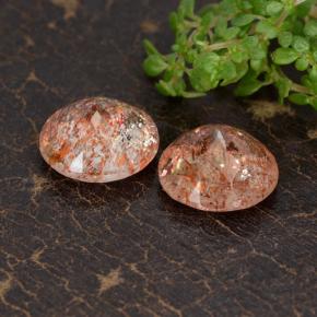 Pietra del sole naturale arancione da 5,73 ct, taglio rotondo, trasparente