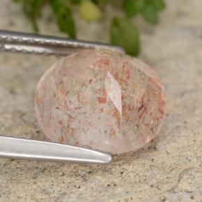 Pietra solare Pesca naturale da 3.52 ct, Rotondo, Trasparente