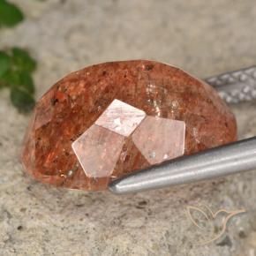 Pietra solare Pompelmo Arancia naturale da 6.46 ct, Ovale, Traslucido