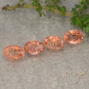 Gemme di Pietra solare Pompelmo Arancia naturale da 2.33 ct, Ovale, Traslucido