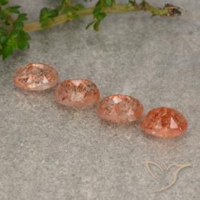 Gemme di Pietra solare Pompelmo Arancia naturale da 2.33 ct, Ovale, Traslucido