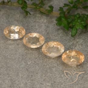 Gemme di Pietra solare Cantalupo Arancia naturale da 2.05 ct, Taglio ovale, Traslucido