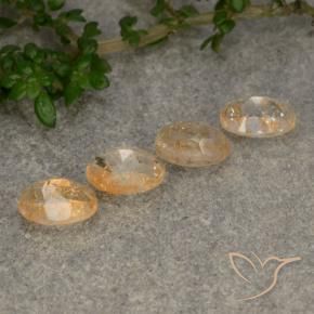 Gemme di Pietra solare Cantalupo Arancia naturale da 2.05 ct, Taglio ovale, Traslucido