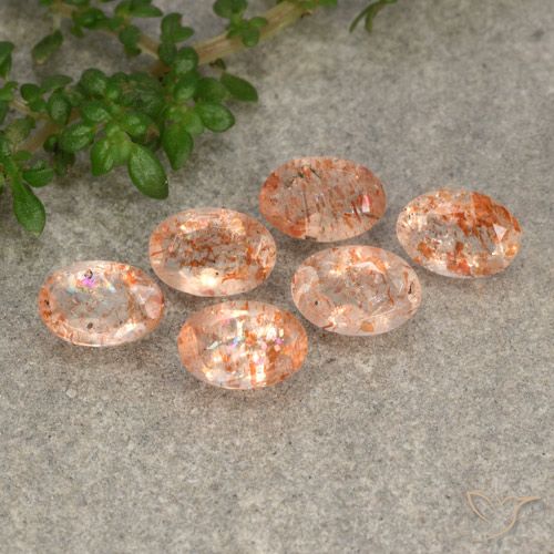 2.76ctw Naturale Arancio tigre chiaro Pietra solare, Ovale, Traslucido
