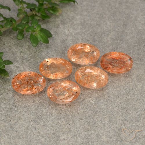 2.27ctw Naturale Arancio caldo Pietra solare, Ovale, Traslucido