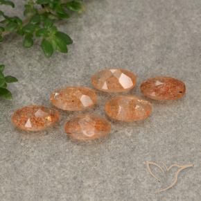 Gemme di Pietra solare Arancio caldo naturale da 2.27 ct, Ovale, Traslucido