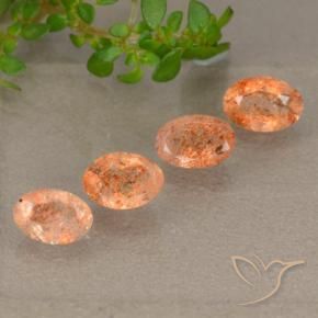 Gemme di Pietra solare Arancio caldo naturale da 2.04 ct, Ovale, Traslucido