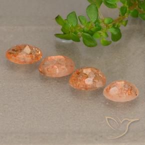 Gemme di Pietra solare Arancio caldo naturale da 2.04 ct, Ovale, Traslucido