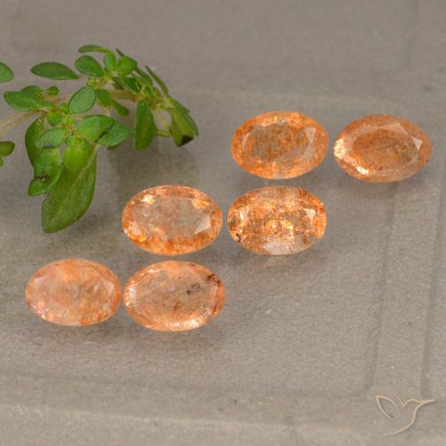 3.03ctw Naturale Arancione scuro Pietra solare, Ovale, Traslucido