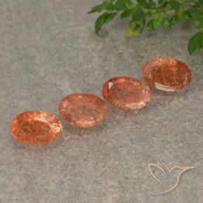 Gemme di Pietra solare Yam Arancia naturale da 2.09 ct, Ovale, Traslucido