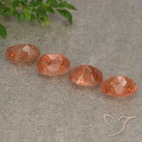 Gemme di Pietra solare Yam Arancia naturale da 2.09 ct, Ovale, Traslucido