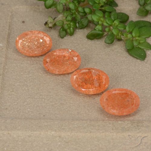 2.36ctw Naturale Arancio Medio Pietra solare, Ovale, Traslucido
