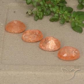 Gemme di Pietra solare Arancio Medio naturale da 2.36 ct, Ovale, Traslucido
