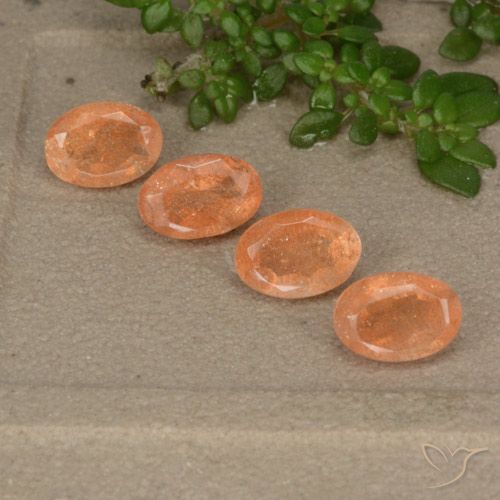 2.26ctw Naturale Arancia Albicocca tiepida Warm Pietra solare, Ovale, Traslucido