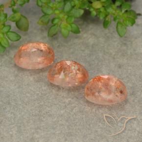 Gemme di Pietra solare zenzero arancia naturale da 1.86 ct, Ovale, Traslucido