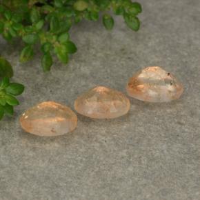 Pietra del sole naturale arancione da 1,52 ct, taglio ovale, traslucido