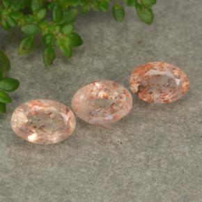 Gemme di Pietra solare Arancio tigre chiaro naturale da 1.74 ct, Taglio ovale, Traslucido