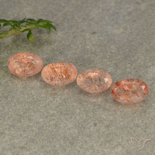 2.11ctw Naturale zenzero arancia Pietra solare, Ovale, Traslucido