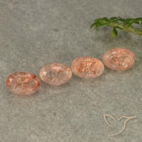 Gemme di Pietra solare zenzero arancia naturale da 2.11 ct, Ovale, Traslucido