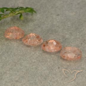 Gemme di Pietra solare zenzero arancia naturale da 2.11 ct, Ovale, Traslucido