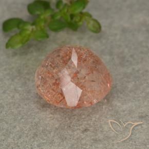 Pietra solare Arancione chiaro naturale da 2.96 ct, Rotondo, Traslucido