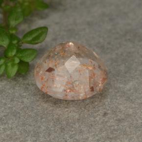 Pietra solare Bianco arancio naturale da 2.74 ct, Taglio rotondo, Traslucido