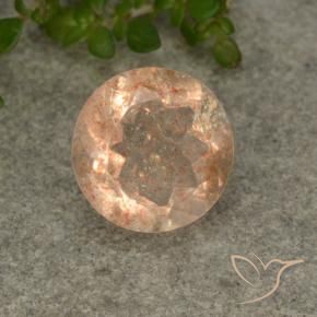 Pietra solare Arancione chiaro naturale da 2.32 ct, Rotondo, Traslucido