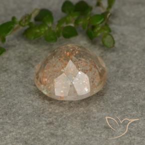 Pietra solare Arancione chiaro naturale da 2.32 ct, Rotondo, Traslucido