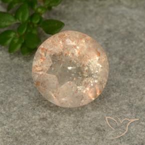 Pietra solare Arancio tigre chiaro naturale da 2.88 ct, Rotondo, Traslucido