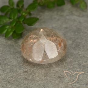 Pietra solare Arancio tigre chiaro naturale da 2.88 ct, Rotondo, Traslucido