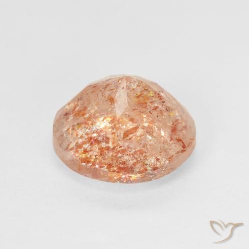 Pietra solare Arancione chiaro naturale da 2.45 ct, Rotondo, Traslucido