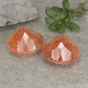 Gemme di Pietra solare Pompelmo Arancia naturale da 4.75 ct, Rotondo, Traslucido