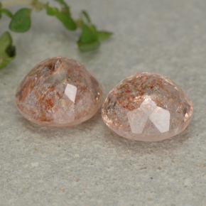 Pietra del sole naturale arancione da 5,50 ct, taglio rotondo, traslucido