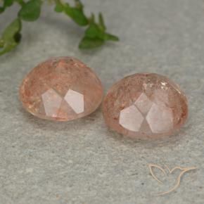 Gemme di Pietra solare Arancione chiaro naturale da 4.98 ct, Rotondo, Traslucido