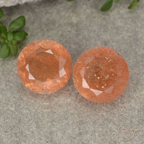5.52ctw Naturale Pompelmo Arancia Pietra solare, Rotondo, Traslucido