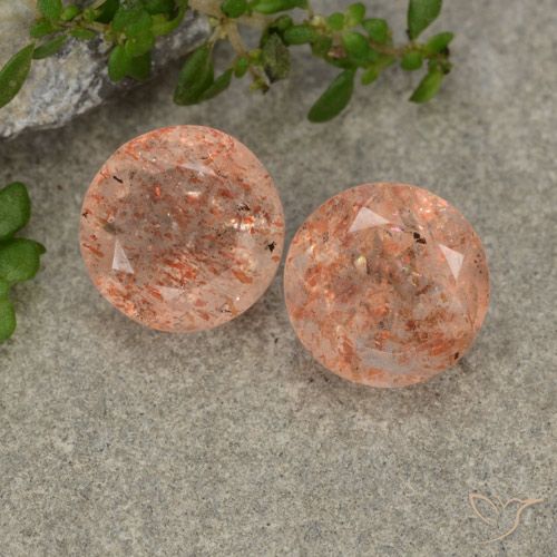 5.79ctw Naturale Arancio medio-chiaro Pietra solare, Rotondo, Traslucido