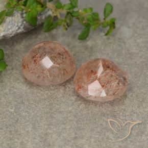 Gemme di Pietra solare Arancio medio-chiaro naturale da 5.79 ct, Rotondo, Traslucido