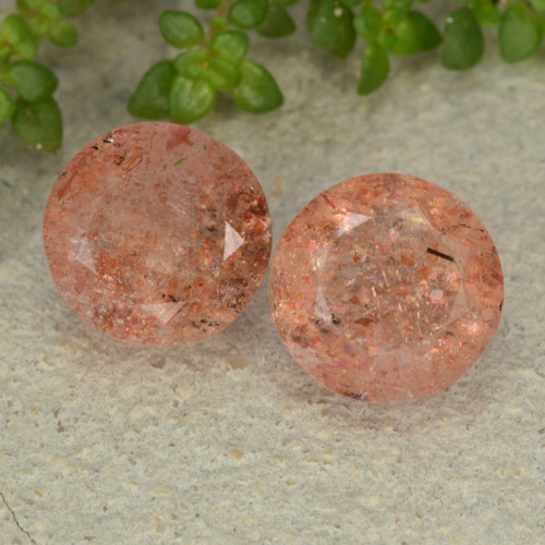 Pietra del sole naturale arancione da 4,52 ct, taglio rotondo, traslucido