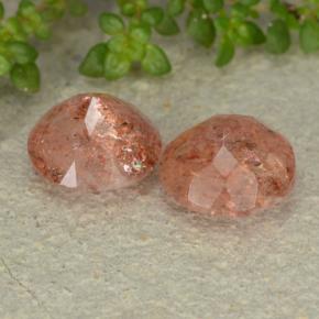 Pietra del sole naturale arancione da 4,52 ct, taglio rotondo, traslucido